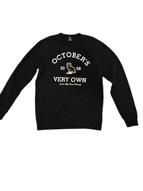 OVO Colligiate Black 'October's Very Own' Crewneck Sweater Sz. M